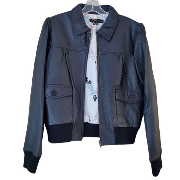 Volcom Black Leather Jacket - Picture 1 of 9
